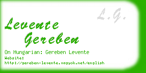 levente gereben business card